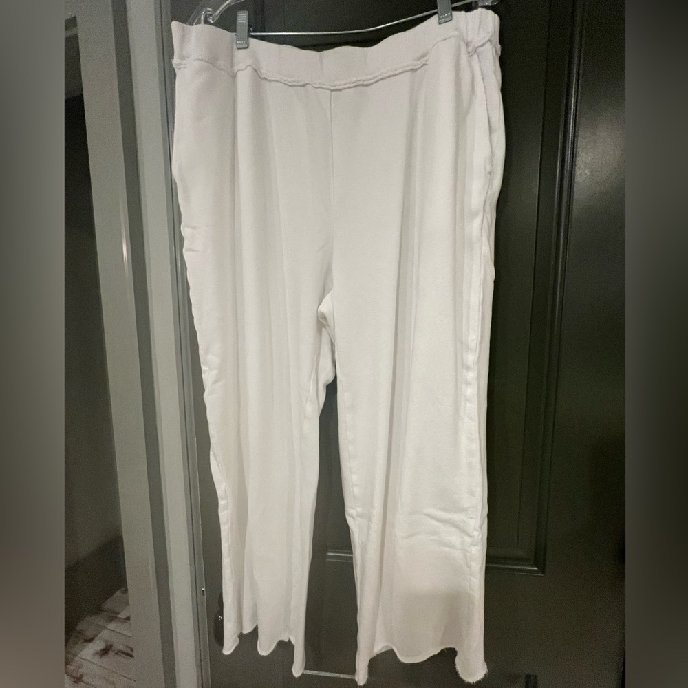 Eileen Fisher Cotton Raw Edge Sweatpants